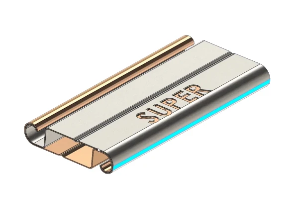 Double slat formed metal profile